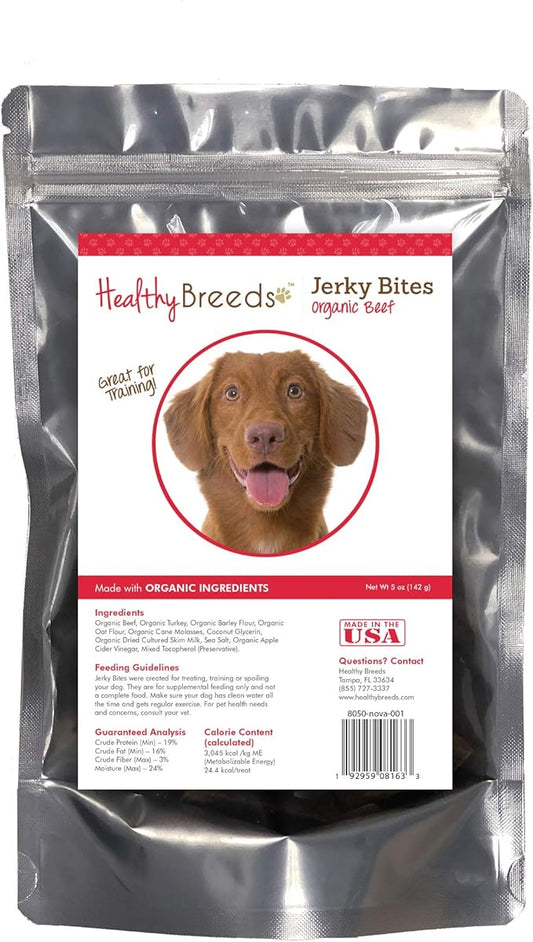 Healthy Breeds Nova Scotia Duck Tolling Retriever Jerky Bites Beef Recipe Dog Treats 5 oz