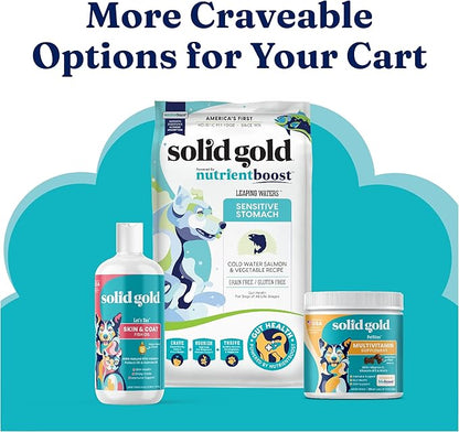 Solid Gold Wet Dog Food Variety Pack for Picky Eaters - Fit & Fabulous Chicken + Leaping Waters Chicken & Salmon Grain Free Canned Dog Food - Made with Real Protein for Sensitive Stomachs - 6 Pack