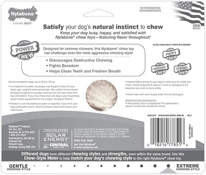 Nylabone Power Chew Dental Chew Toy Durable Dinosaur Dog Toy, Chicken Flavor, Large/Giant (1 Count)