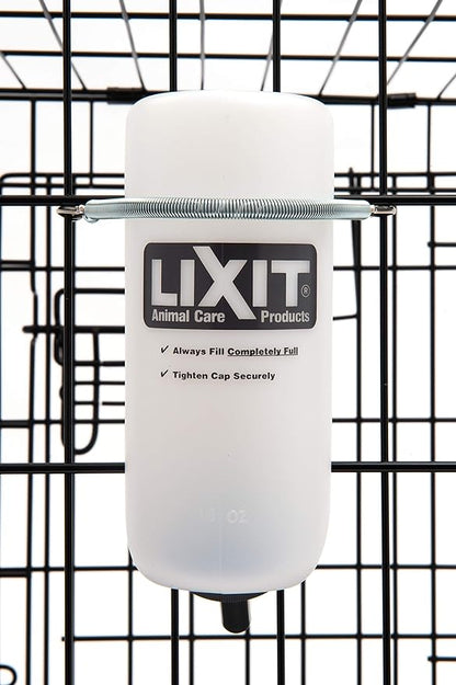 Lixit Wide Mouth Water Bottles for Large and Small Dogs (16oz Small Dog, White)