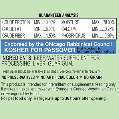 Evanger's Grain Free Beef For Dogs & Cats - 24, 6 oz cans