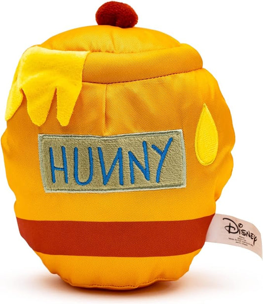 Buckle-Down Disney Dog Toy, Winnie The Pooh Hunny Pot Yellow Pet Toy, Ballistic Nylon Plush
