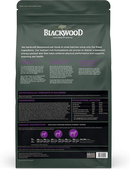 Blackwood Pet Food 22403 Adult Dog, Large Breed, Whitefish Meal & Oatmeal Recipe, 30Lb.