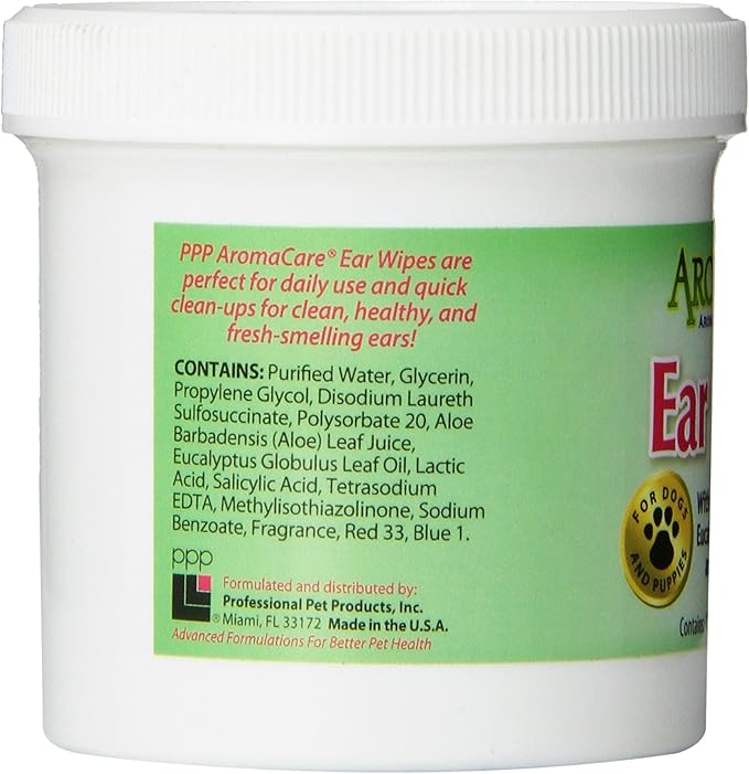 PPP Pet Aroma Care 100 Count Ear Wipes