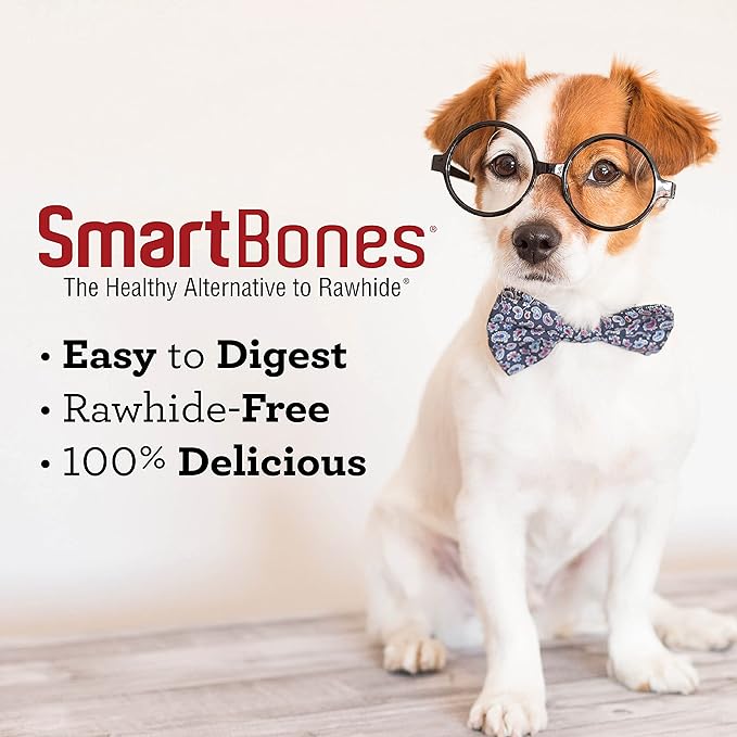 SmartBones Smart Chews, Rawhide Free Dog Chews Made with Real Chicken and Vegetables, 7 Count Large