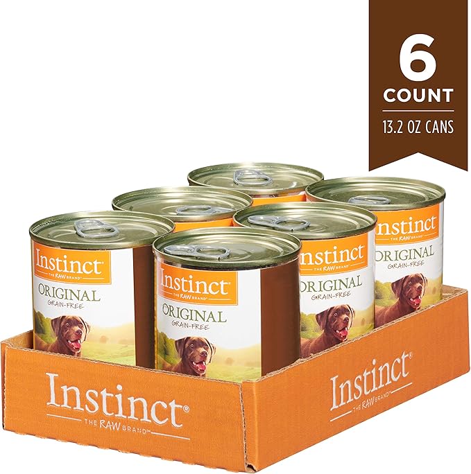 Instinct Original Grain Free Real Rabbit Recipe Natural Wet Canned Dog Food, 13.2 oz. Cans (Case of 6)