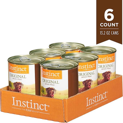 Instinct Original Grain Free Real Rabbit Recipe Natural Wet Canned Dog Food, 13.2 oz. Cans (Case of 6)
