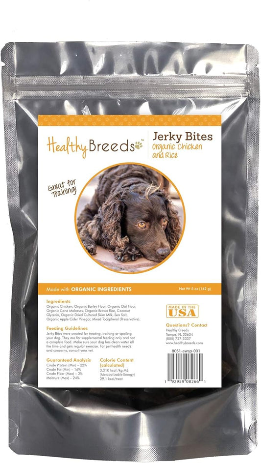 Healthy Breeds American Water Spaniel Jerky Bites Chicken & Rice Recipe Dog Treats 5 oz