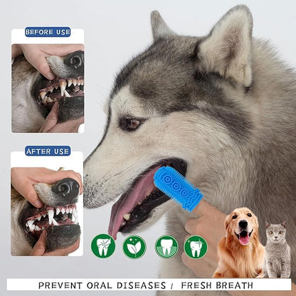 Cat Dog Toothbrush, Dog Tooth Brushing Kit, Cat Toothbrush, Dog Teeth Cleaning, Dog Finger Toothbrush, Dog Tooth Brush for Small & Large Pets, (6)