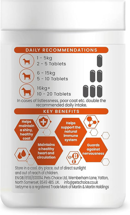 Garlic Health Supplement Tablets for Dogs, Healthy Heart, Vitality for Dogs, 240 Tablets
