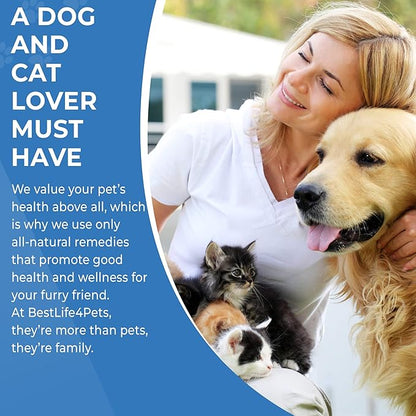 BestLife4Pets Walk-Easy Hip and Joint Supplement for Dogs & Cats - Arthritis Pain Relief and Anti-inflammatory Support Pills for Dogs & Cats Joint Pain Relief - Easy to Use Natural Pills