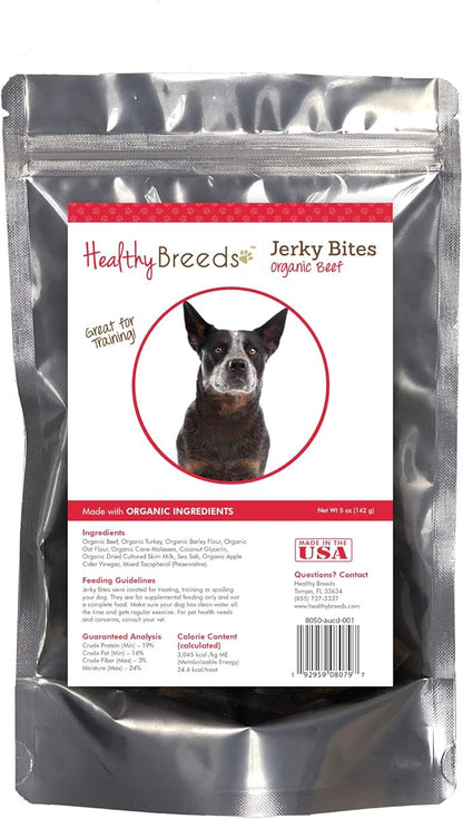 Healthy Breeds Australian Cattle Dog Jerky Bites Beef Recipe Dog Treats 5 oz