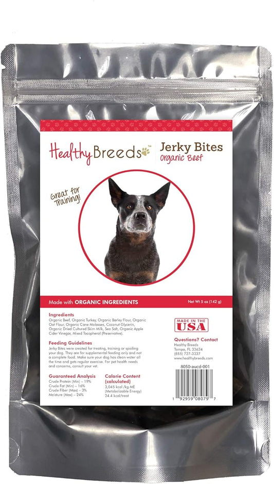 Healthy Breeds Australian Cattle Dog Jerky Bites Beef Recipe Dog Treats 5 oz