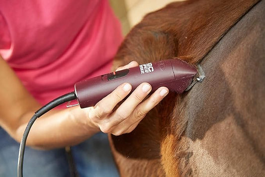 Andis – 22330, Professional AGC Super 2-Speed Horse Clipper with Detachable Blade - Cool & Quiet Running Design - Includes Ultra Edge Size T-84 Blade for Complete Horse Grooming - Burgundy