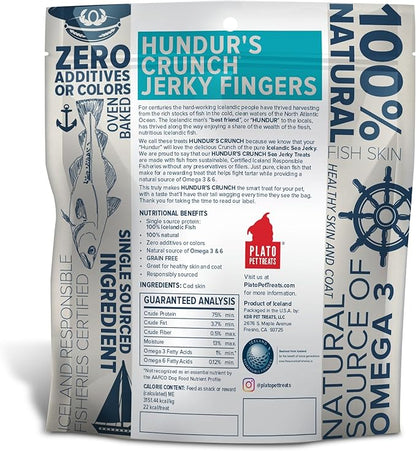 Plato Dog Treats – Hundur’S Crunch Jerky Fingers – 3.5 Oz (2 Pack)