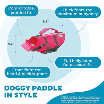 Outward Hound Granby Splash Pink Dog Life Jacket, XS