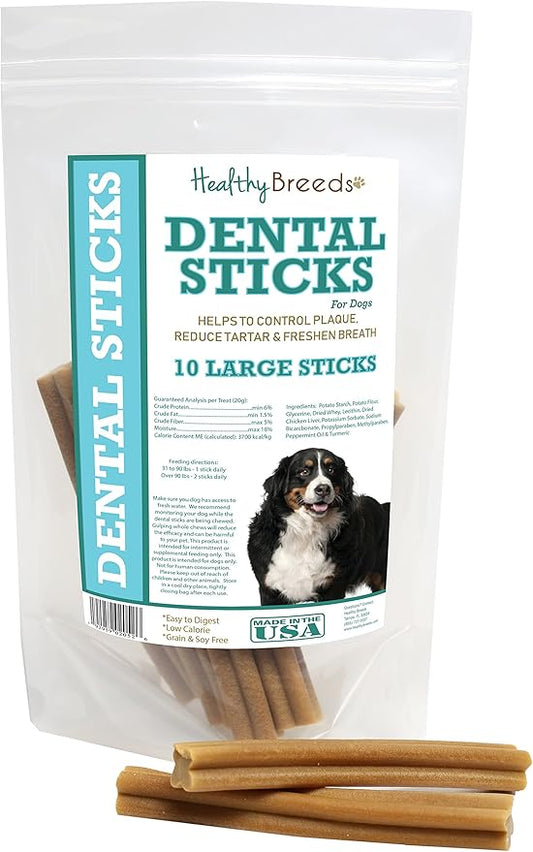 Healthy Breeds Bernese Mountain Dog Dental Sticks Large 10 Count