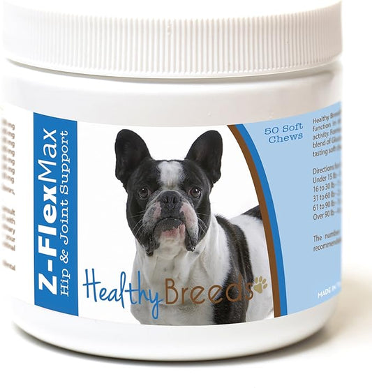 Healthy Breeds French Bulldog Z-Flex Max Hip and Joint Soft Chews 50 Count