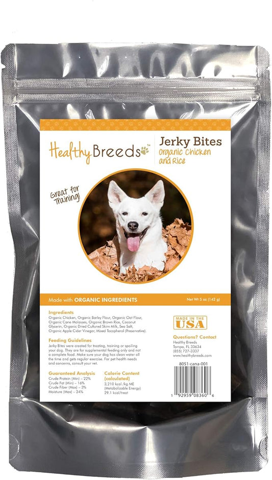 Healthy Breeds Canaan Dog Jerky Bites Chicken & Rice Recipe Dog Treats 5 oz