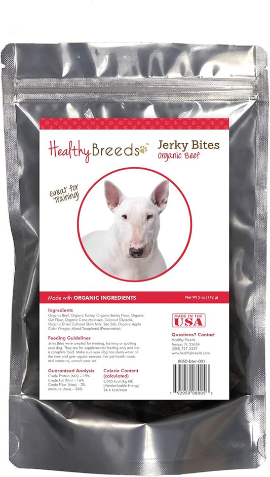 Healthy Breeds Bull Terrier Jerky Bites Beef Recipe Dog Treats 5 oz