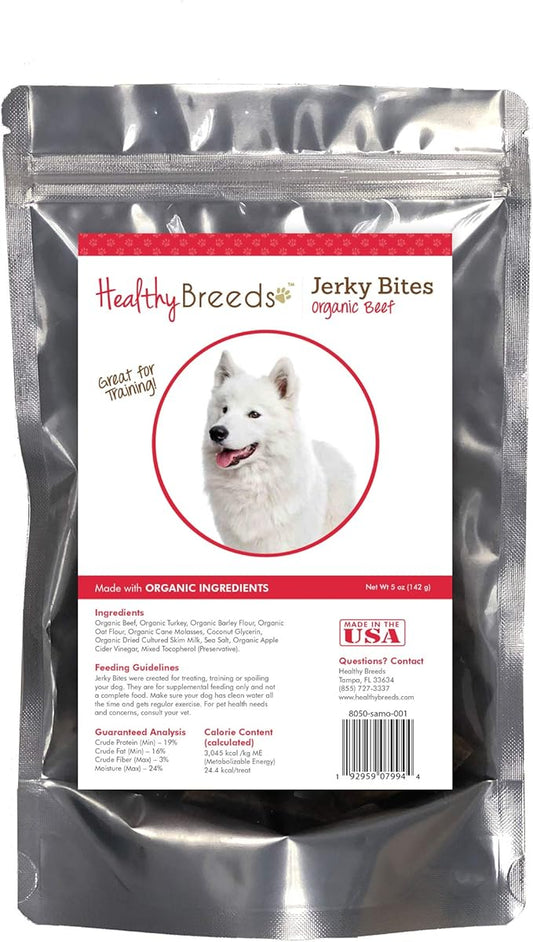 Healthy Breeds Samoyed Jerky Bites Beef Recipe Dog Treats 5 oz