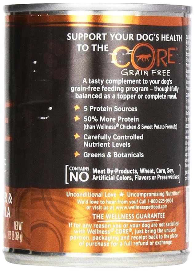 Wellness Core Grain Free Dog Food: Turkey, Chicken Liver, & Turkey Liver Formula, 12.5 oz