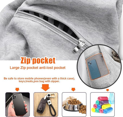 Tomkas Dog Sling Carrier for Small Dogs pet Slings with Extra Pocket Storage Sling with Storage Pocket