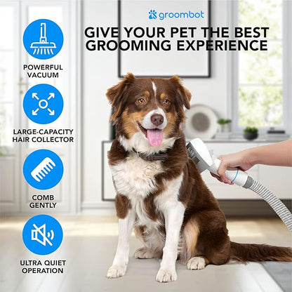 Pet Grooming Kit & Vacuum, Low Noise Suction, 2.5L Large Hair Collection Box, 5 Professional Grooming Tools for Shedding, Trimming, and More for Dogs Cats and Other Animals