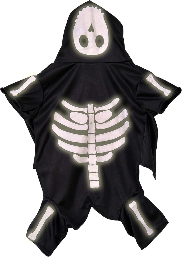 Rubie's Glow in The Dark Skeleton Hoodie Pet Costume, X-Large