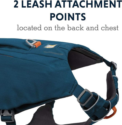 Ruffwear, Switchbak Dog Harness, Pack & Harness Hybrid for Day Trips & Everyday Use, Blue Moon, Large/X-Large
