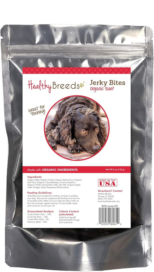 Healthy Breeds American Water Spaniel Jerky Bites Beef Recipe Dog Treats 5 oz