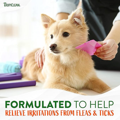 TropiClean Citrus & Neem Oil Flea Shampoo for Dogs | Tick and Flea Bite Relief for Dogs | Natural Dog Shampoo Derived from Natural Ingredients | Made in the USA | 1 gallon