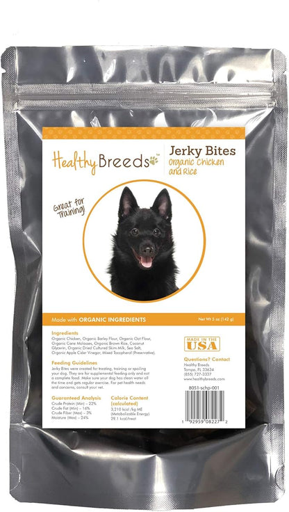 Healthy Breeds Schipperke Jerky Bites Chicken & Rice Recipe Dog Treats 5 oz
