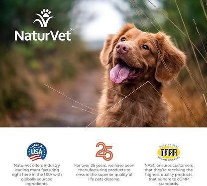 NaturVet All-in-One Dog Supplement - for Joint Support, Digestion, Skin, Coat Care – Dog Multivitamins with Minerals, Omega-3, 6, 9 – Wheat-Free Vitamins for Dogs – 60 Soft Chews