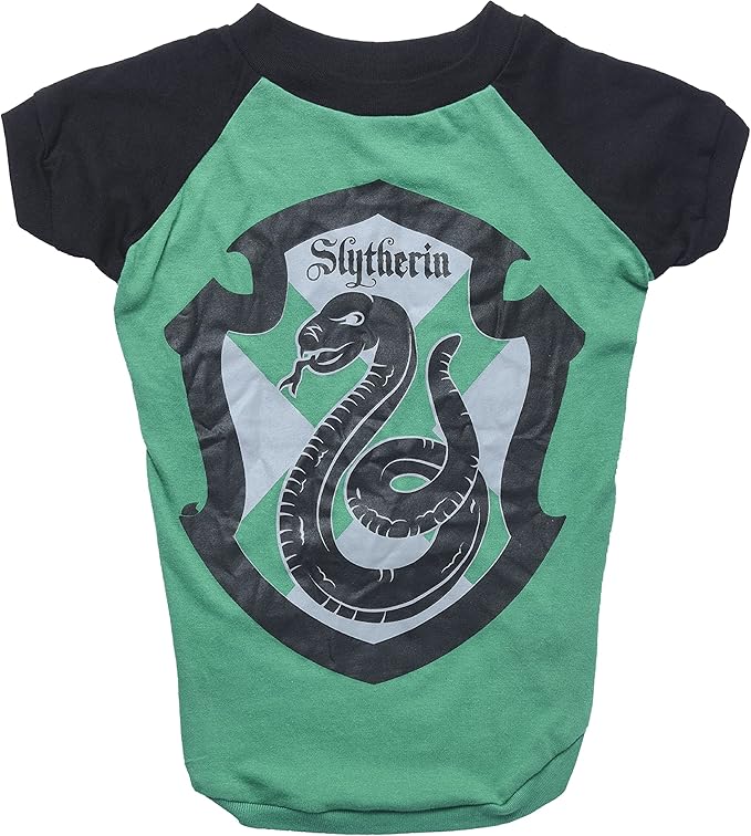 Harry Potter Slytherin Pet T-Shirt in Size Medium | M Dog T-Shirt, Harry Potter Dog Shirt | Harry Potter Dog Apparel & Accessories for Hogwarts Houses, Slytherin,Black