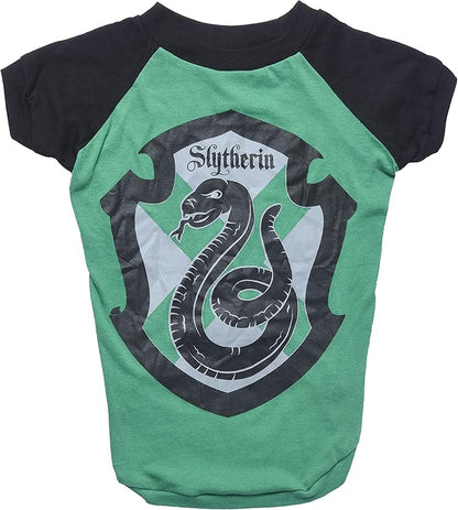 Harry Potter Slytherin Pet T-Shirt in Size Medium | M Dog T-Shirt, Harry Potter Dog Shirt | Harry Potter Dog Apparel & Accessories for Hogwarts Houses, Slytherin,Black