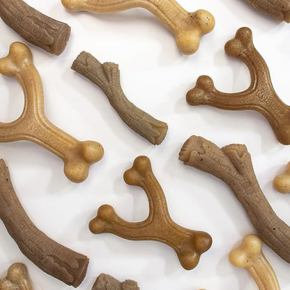 Nylabone Gourmet Style Strong Chew Wishbone Dog Chew Toy, Bacon Flavor, Small/Regular (1 Count)