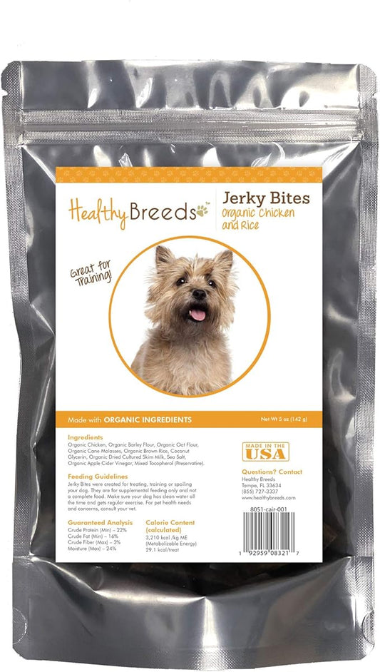 Healthy Breeds Cairn Terrier Jerky Bites Chicken & Rice Recipe Dog Treats 5 oz