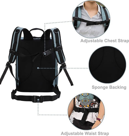APOLLO WALKER Pet Carrier Backpack for Small Cats and Dogs, Puppies, Two-Sided Entry, Safety Features and Cushion Back Support for Travel, Hiking, Outdoor Use (Blue)