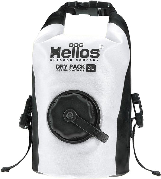 Dog Helios 'Grazer' Waterproof Outdoor Travel Dry Food Dispenser Bag, 3L, White