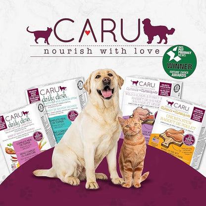 Caru Daily Dish Beef with Chicken Stew, Natural Adult Wet Dog Food with Added Vitamins & Minerals, Non-GMO Ingredients (12.5 oz) - 12 Pack