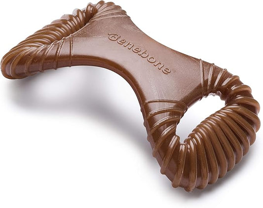 Benebone Dental Durable Dog Chew Toy for Aggressive Chewers, Real Peanut, Made in USA, Large