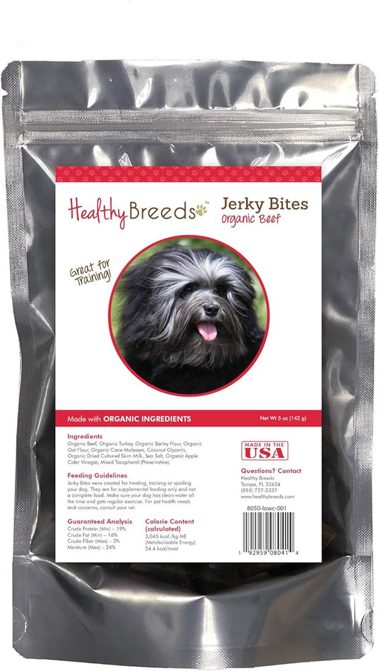 Healthy Breeds Lowchen Jerky Bites Beef Recipe Dog Treats 5 oz