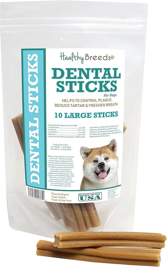 Healthy Breeds Akita Dental Sticks Large 10 Count