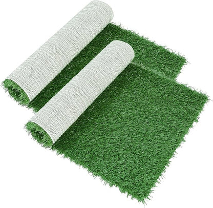 Replacement Dog Grass Pee Pad for Potty Training - 24"x24"/2 Pack, Medium Artificial Grass Patch for Potty Tray, Reusable & High Drainage