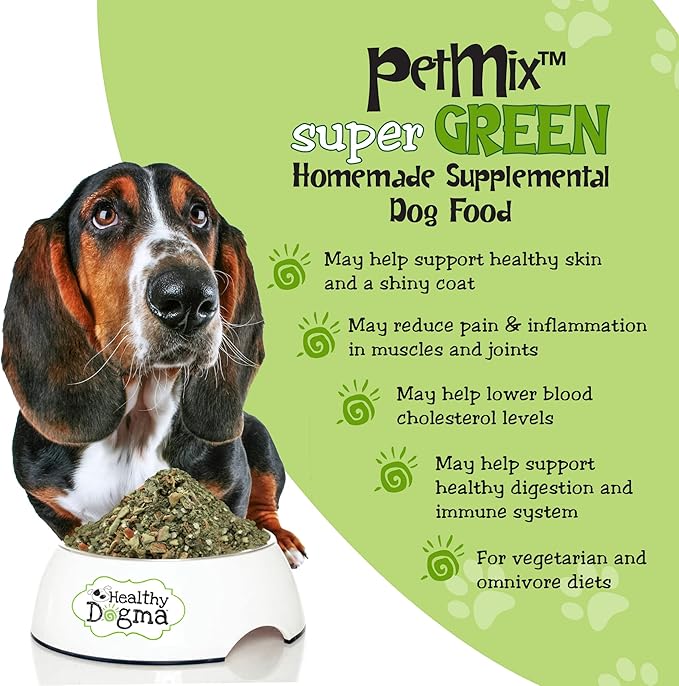 PetMix Vegetarian Dog Food for Allergies - Dehydrated, Grain Free, Raw, Homemade Dog Food (Super Greens, 2 lbs)