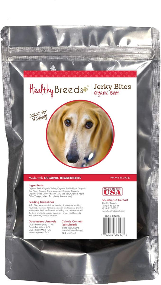 Healthy Breeds Sloughi Jerky Bites Beef Recipe Dog Treats 5 oz