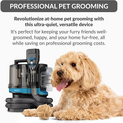 Prolux Professional At-Home Pet Grooming Vacuum, Quiet 52 dB Operation, Versatile Clippers for All Hair Lengths, Spacious Tank for Extended Grooming Sessions, 7-Foot Hose, Perfect for Dogs and Cats