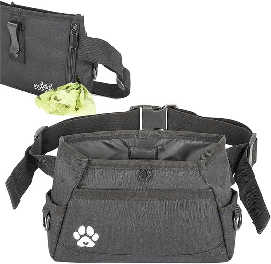 B&B Farmhouse Dog Treat Pouches for Pet Training - Custom Design - Dog Treat Bag for Dog Training & Behavior Aids - Fanny Pack for Dog Walking Bag - Puppy Treat Pouch & Black Belt Bag