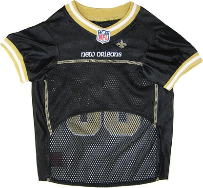 NFL New Orleans Saints Dog Jersey, Size: Medium. Best Football Jersey Costume for Dogs & Cats. Licensed Jersey Shirt
